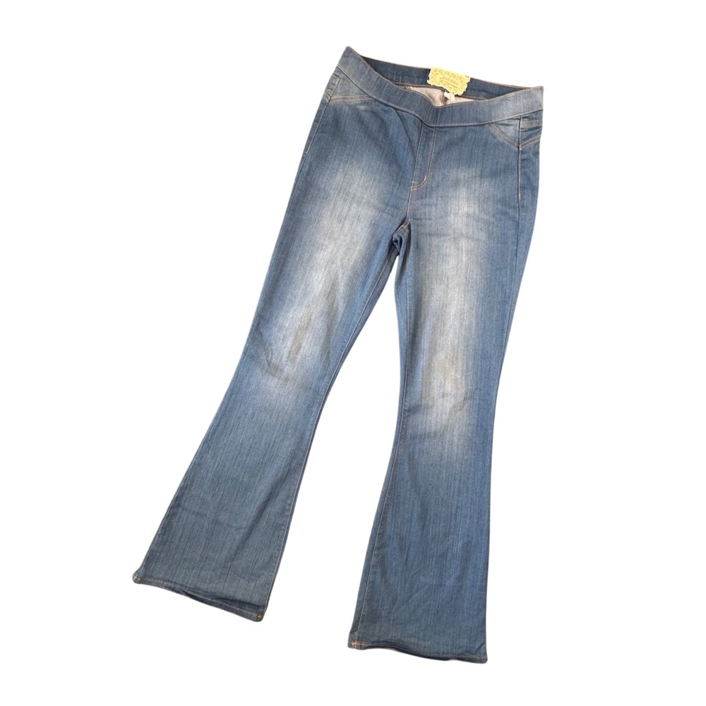 Altar'd State Women M Blue 70s Flare Jeans Boho Denim Retro Stretch Y2K Festival